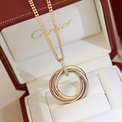 [Blue Tears Jewelry]TRINITY MEDIUM  DIAMONDS NECKLACE