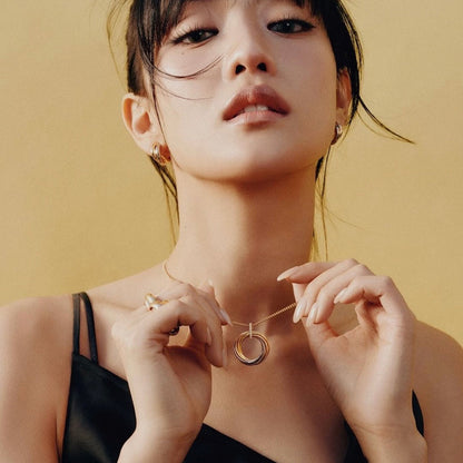 [Blue Tears Jewelry]TRINITY MEDIUM  DIAMONDS NECKLACE