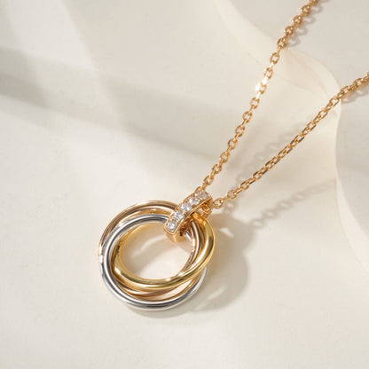 [Blue Tears Jewelry]TRINITY MEDIUM  DIAMONDS NECKLACE