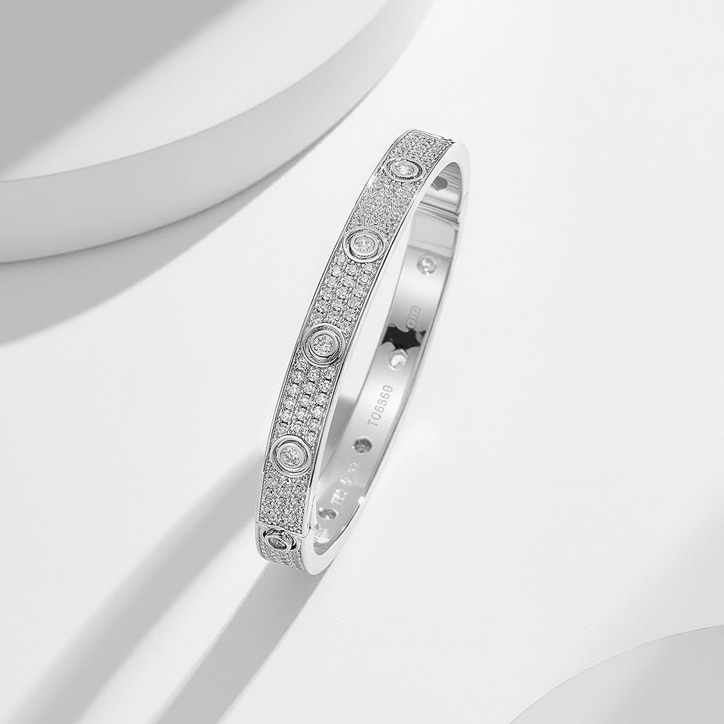 [Blue Tears Jewelry]LOVE BRACELET 6.1MM DIAMOND-PAVED 10 BIG DIAMONDS