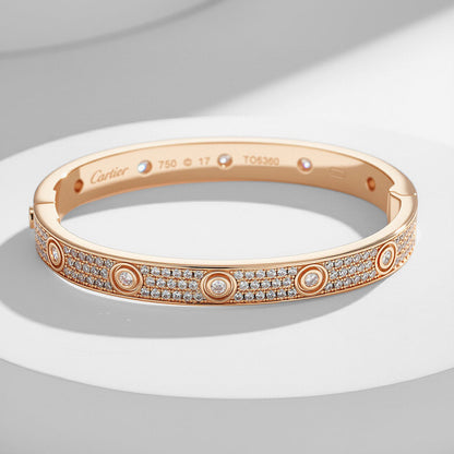 [Blue Tears Jewelry]LOVE BRACELET 6.1MM DIAMOND-PAVED 10 BIG DIAMONDS