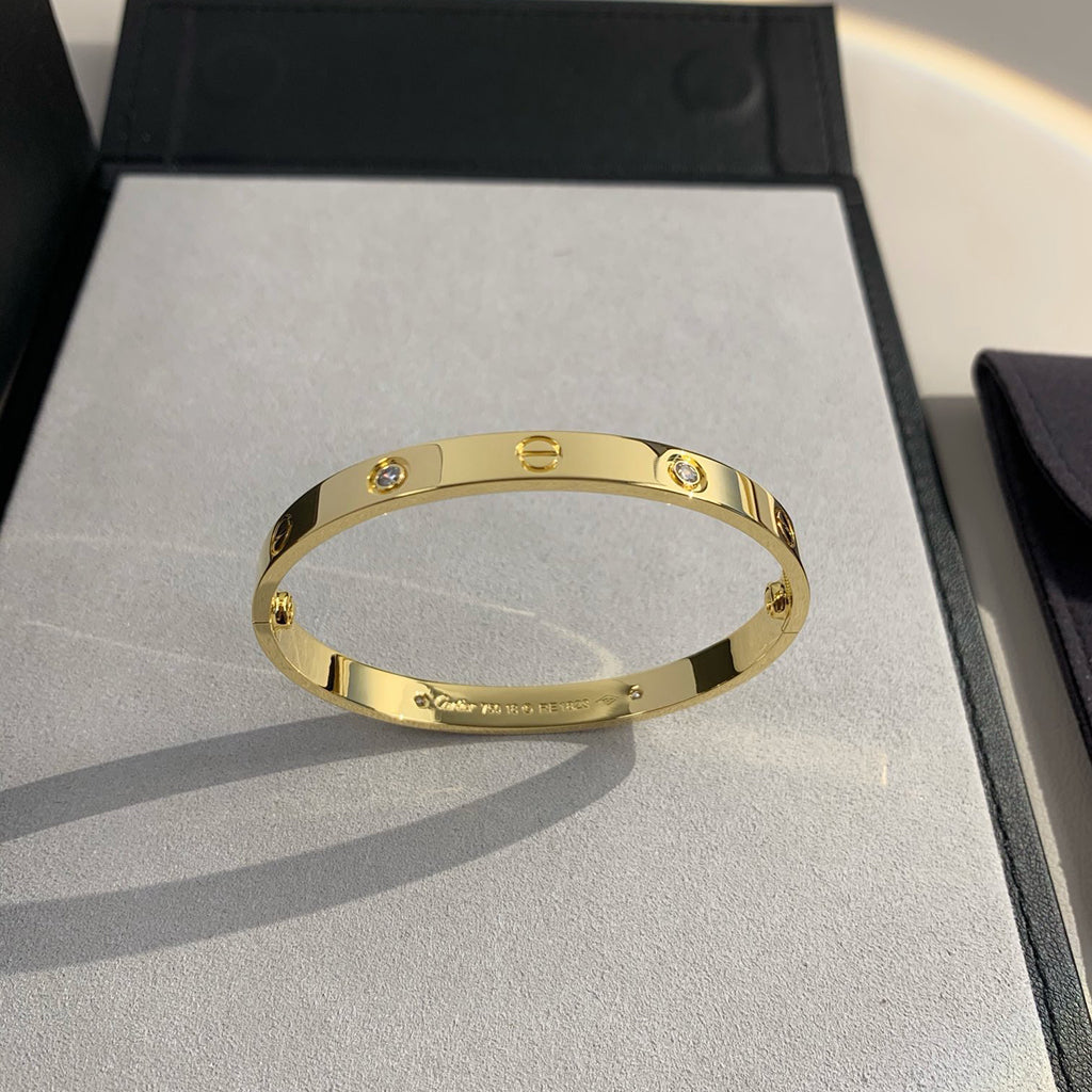 [Blue Tears Jewelry]LOVE BRACELET 6.1MM 4 DIAMONDS