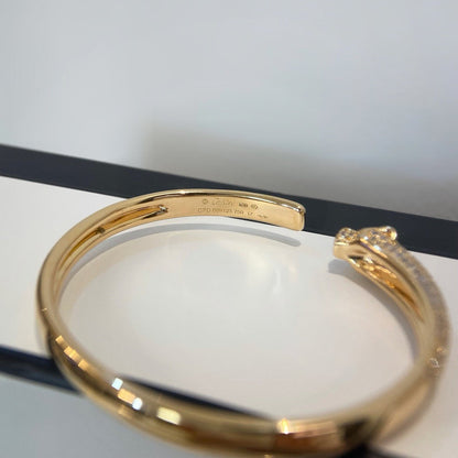 [Blue Tears Jewelry]PANTHERE HALF DIAMOND OPEN BRACELET