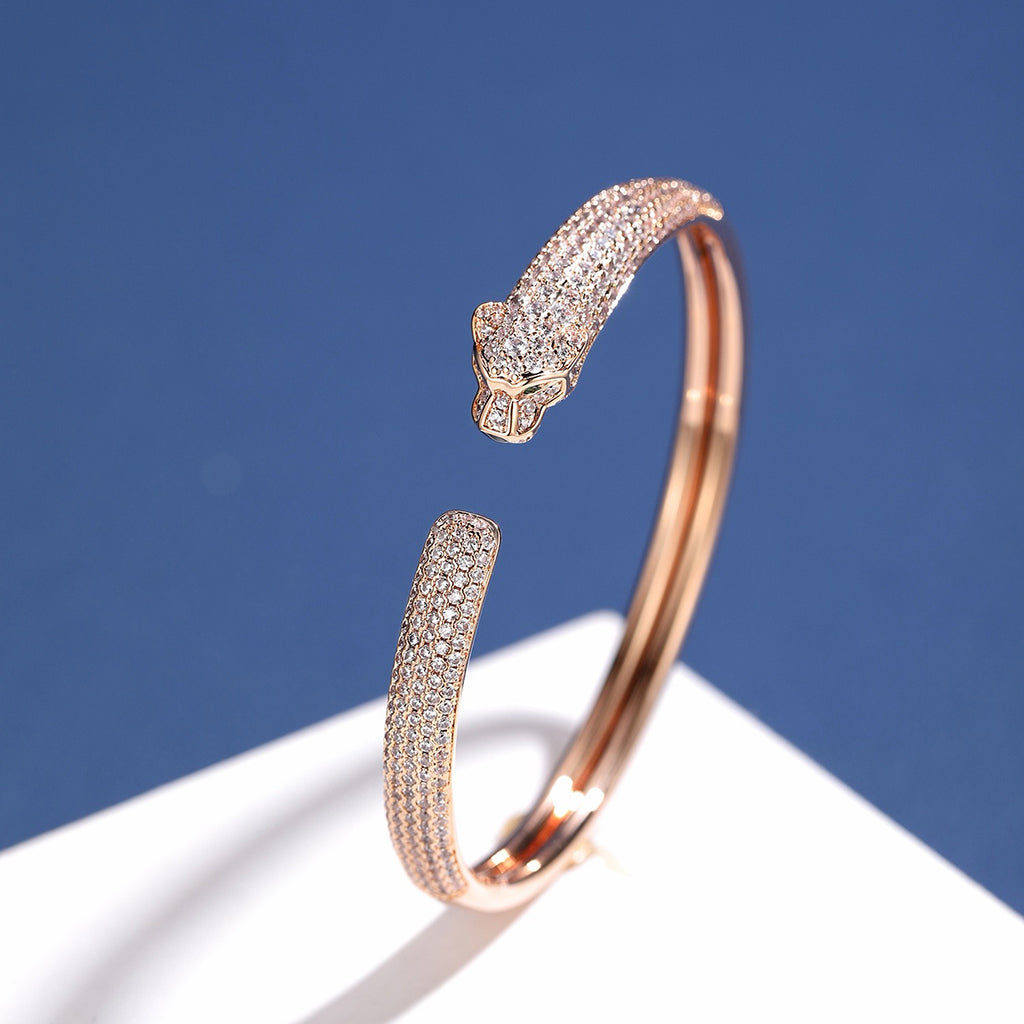 [Blue Tears Jewelry]PANTHERE FULL DIAMOND OPEN BRACELET