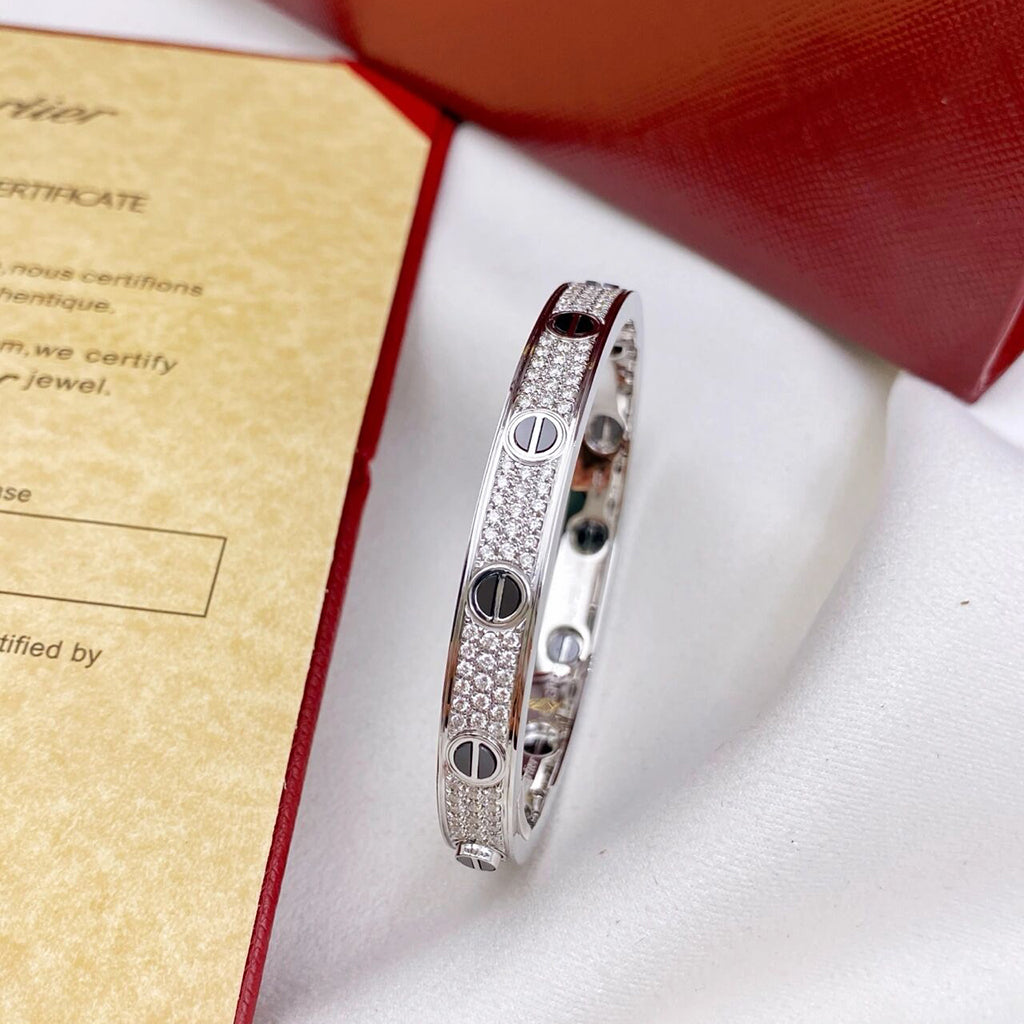 [Blue Tears Jewelry]LOVE BRACELET 6.1MM DIAMOND-PAVED CERAMIC