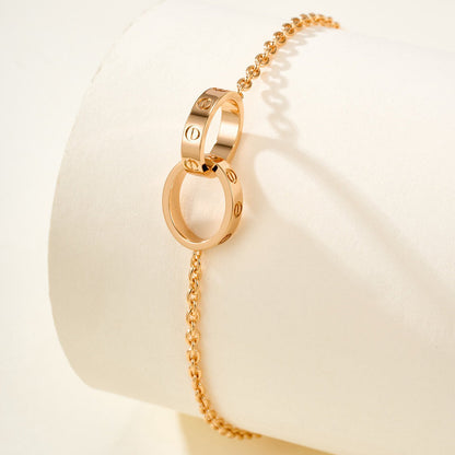 [Blue Tears Jewelry]LOVE BRACELET DOUBLE RING
