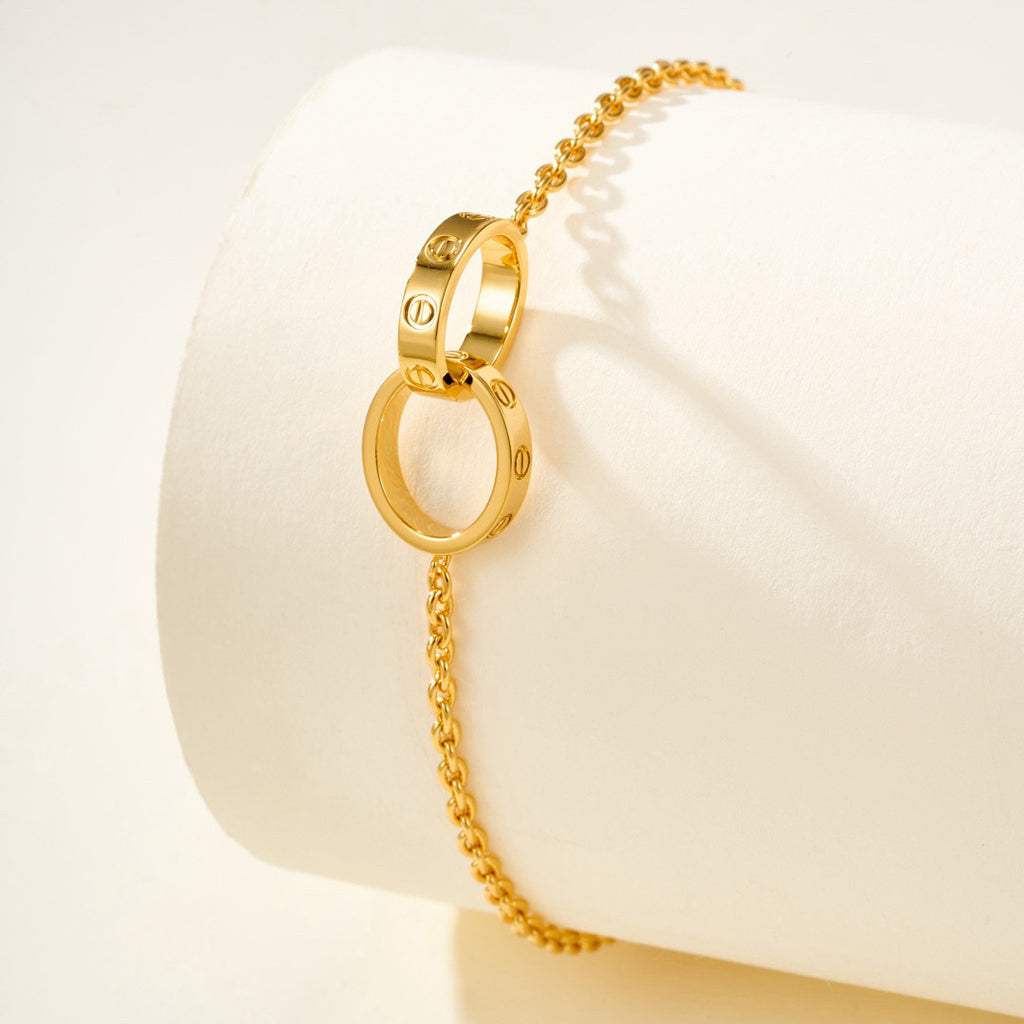 [Blue Tears Jewelry]LOVE BRACELET DOUBLE RING