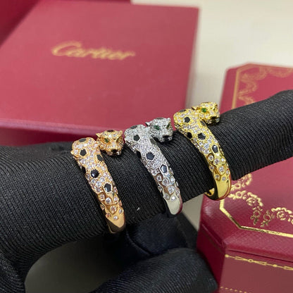 [Blue Tears Jewelry]PANTHERE DOUBLE HEADED FULL DIAMOND  RING