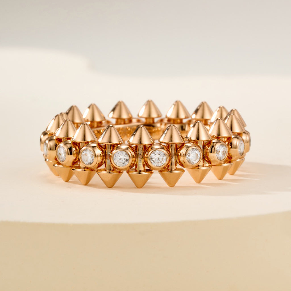 [Blue Tears Jewelry]CLASH 6.8MM DIAMOND MEDIUM RING