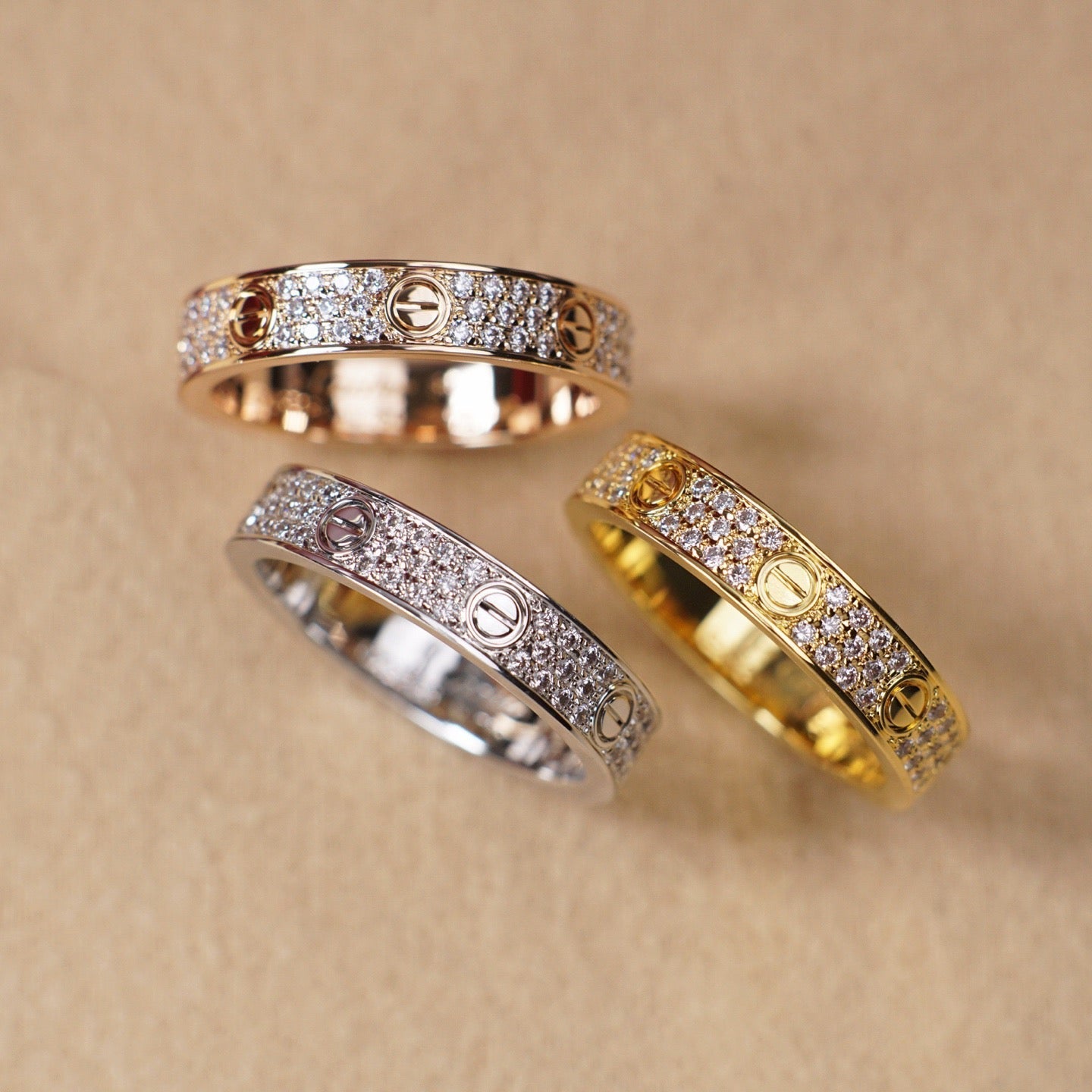 [Blue Tears Jewelry]LOVE RING 4.0MM DIAMOND PAVED