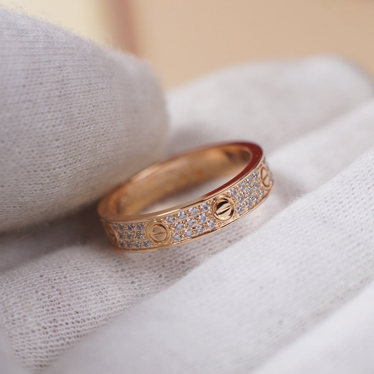 [Blue Tears Jewelry]LOVE RING 4.0MM DIAMOND PAVED