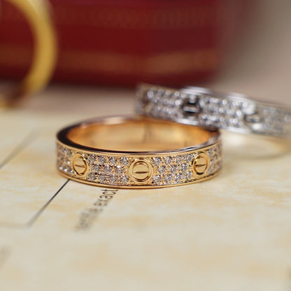 [Blue Tears Jewelry]LOVE RING 4.0MM DIAMOND PAVED