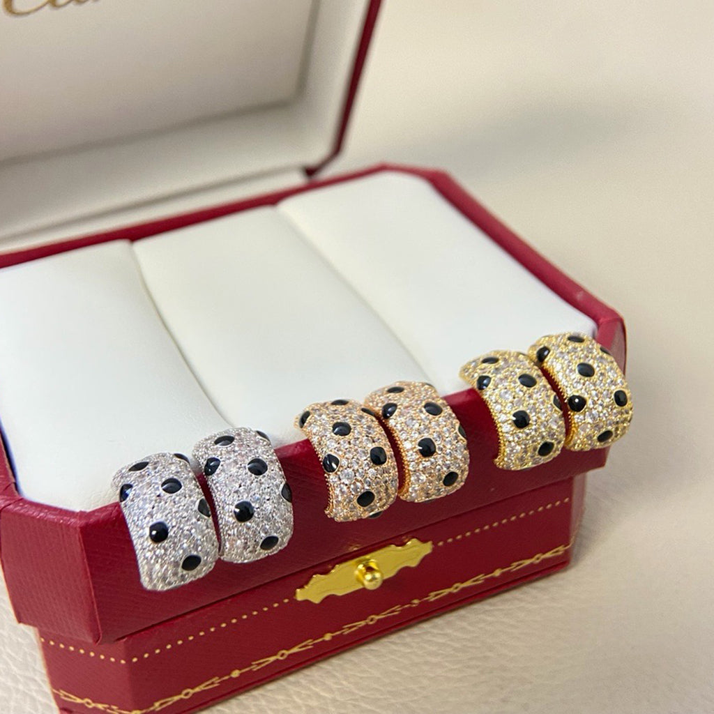 [Blue Tears Jewelry]PANTHERE MINI FULL DIAMOND EARRINGS