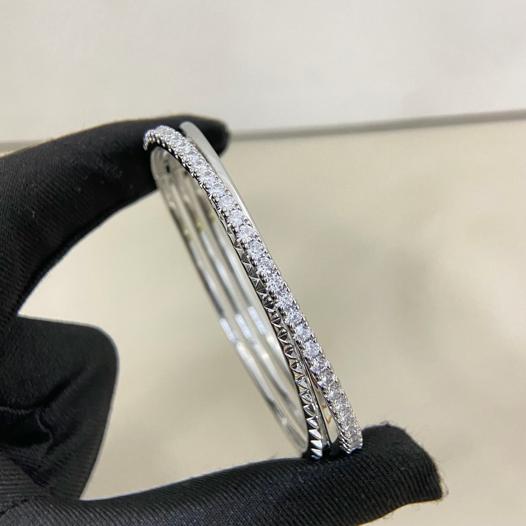 [Blue Tears Jewelry]ETINCELLE HALF-PAVED DIAMOND BRACELET