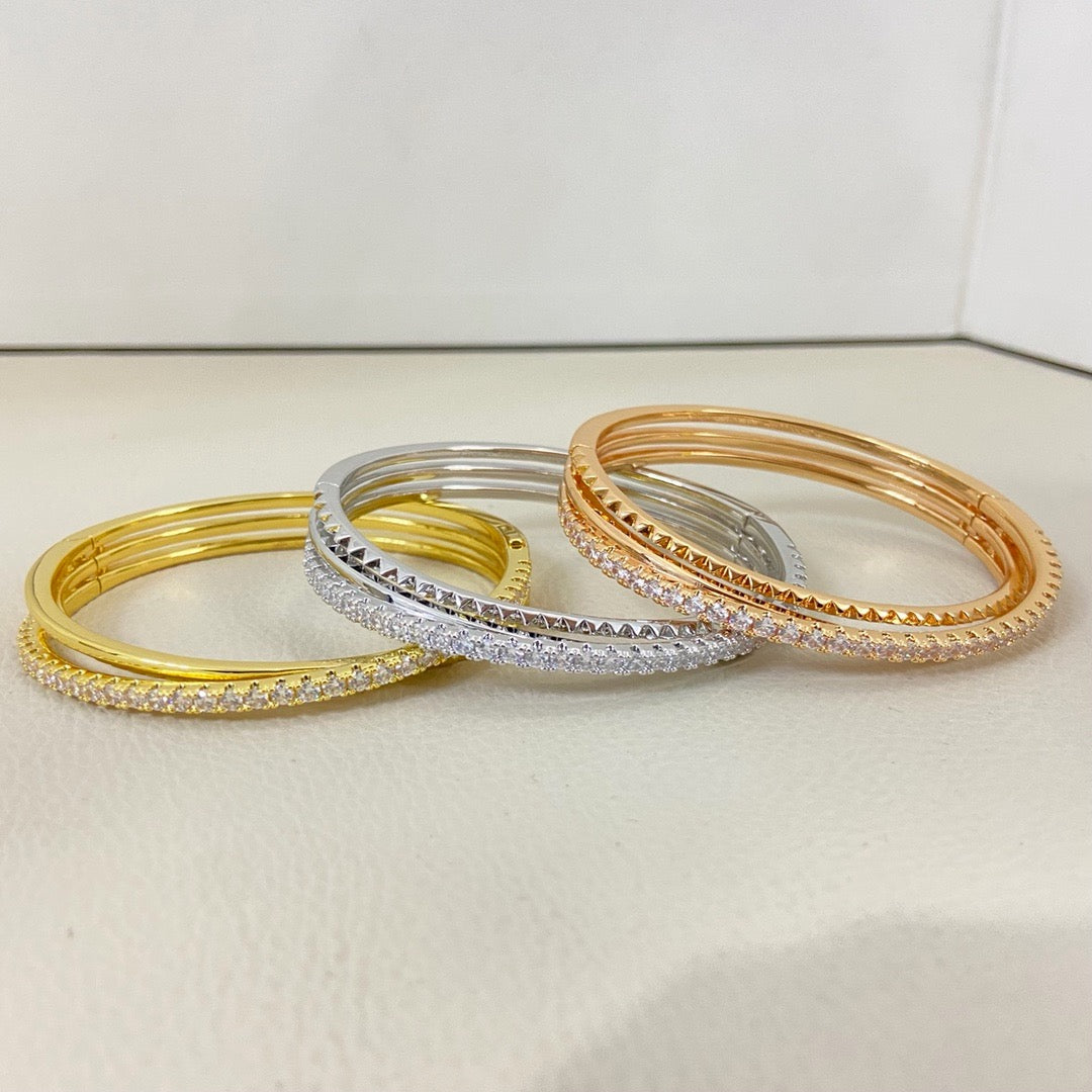 [Blue Tears Jewelry]ETINCELLE HALF-PAVED DIAMOND BRACELET