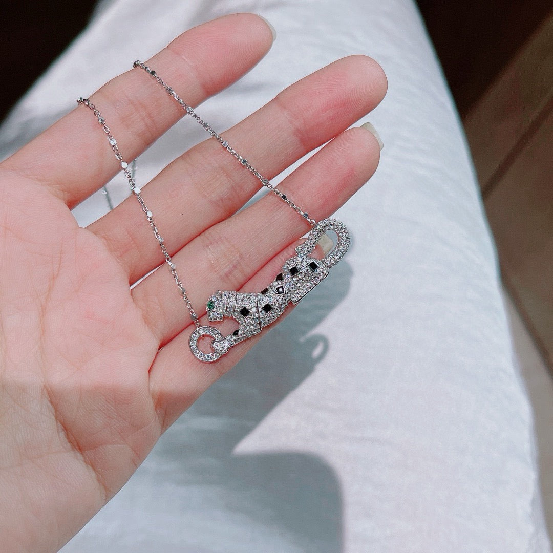 [Blue Tears Jewelry]PANTHERE PAVED DIAMOND NECKLACE