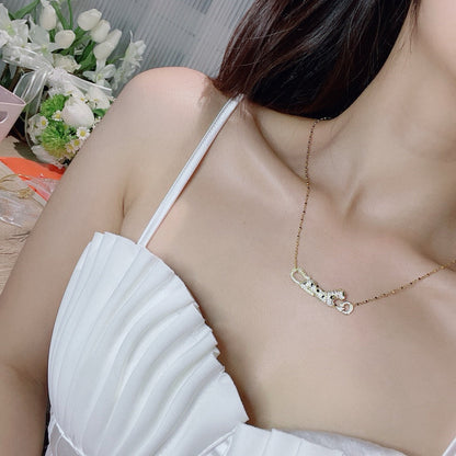 [Blue Tears Jewelry]PANTHERE PAVED DIAMOND NECKLACE