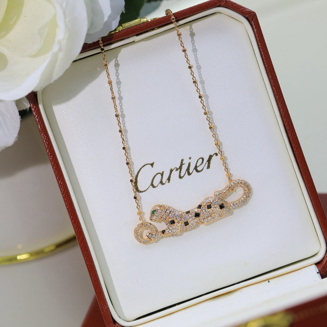[Blue Tears Jewelry]PANTHERE PAVED DIAMOND NECKLACE