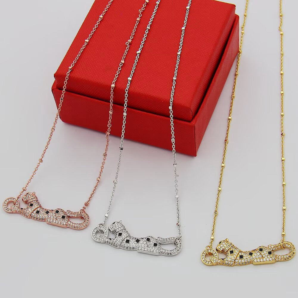 [Blue Tears Jewelry]PANTHERE PAVED DIAMOND NECKLACE