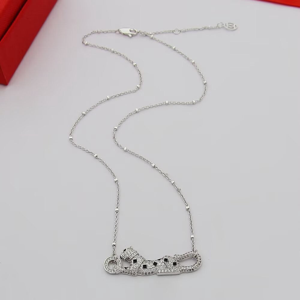 [Blue Tears Jewelry]PANTHERE PAVED DIAMOND NECKLACE