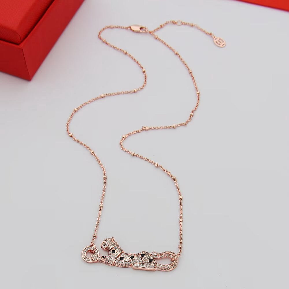 [Blue Tears Jewelry]PANTHERE PAVED DIAMOND NECKLACE