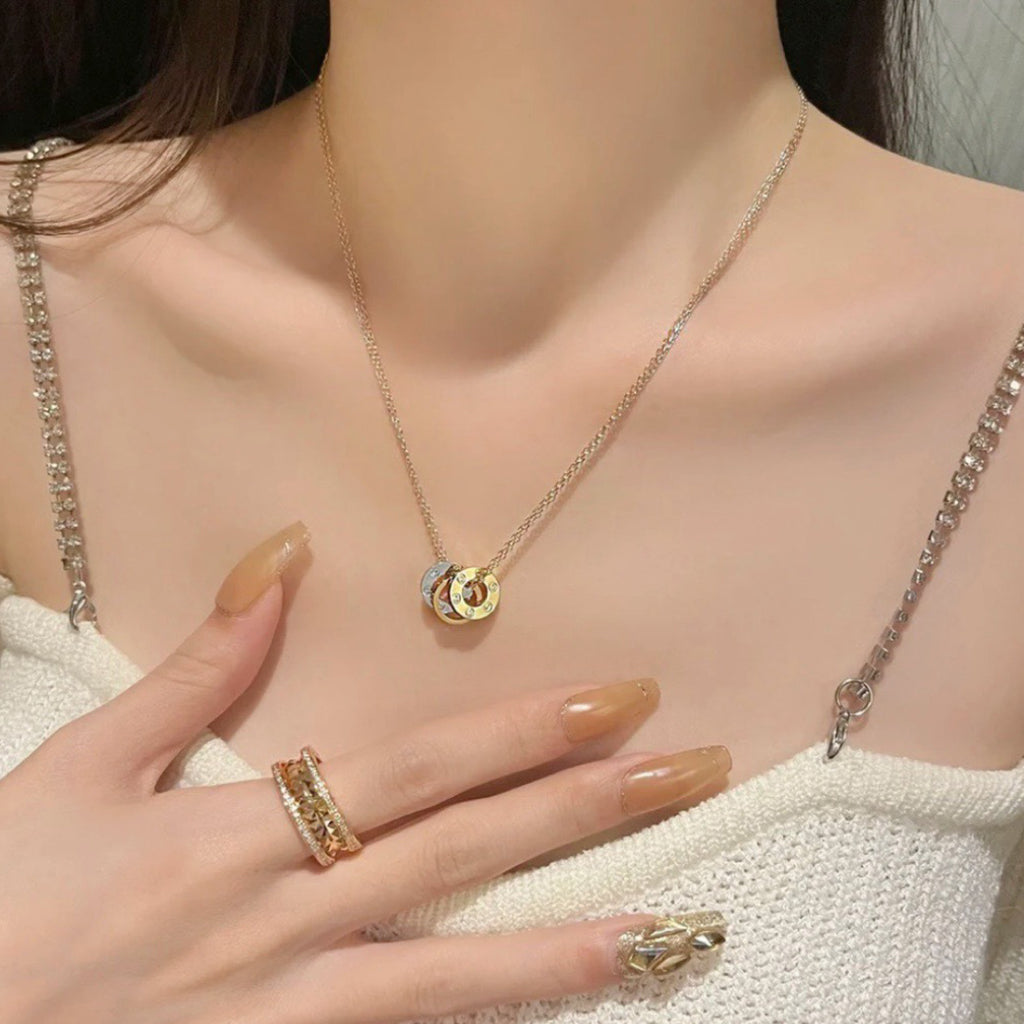 [Blue Tears Jewelry]LOVE 6 DIAMOND PENDANT NECKLACE