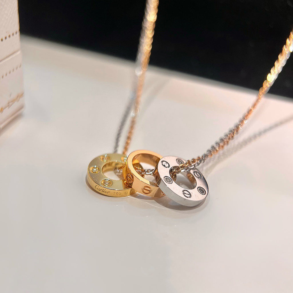 [Blue Tears Jewelry]LOVE 6 DIAMOND PENDANT NECKLACE