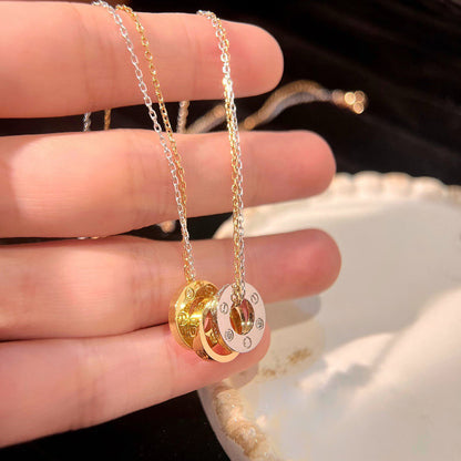 [Blue Tears Jewelry]LOVE 6 DIAMOND PENDANT NECKLACE