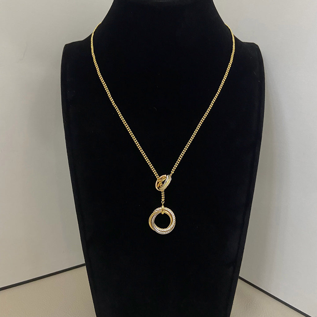 [Blue Tears Jewelry]TRINITY DIAMONDS NECKLACE