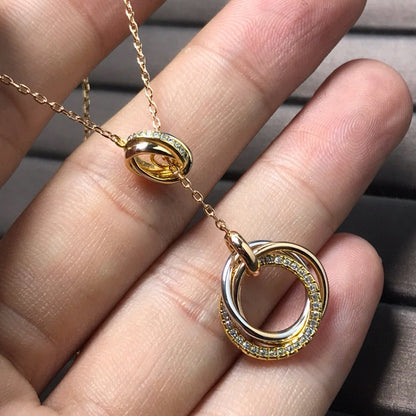 [Blue Tears Jewelry]TRINITY DIAMONDS NECKLACE