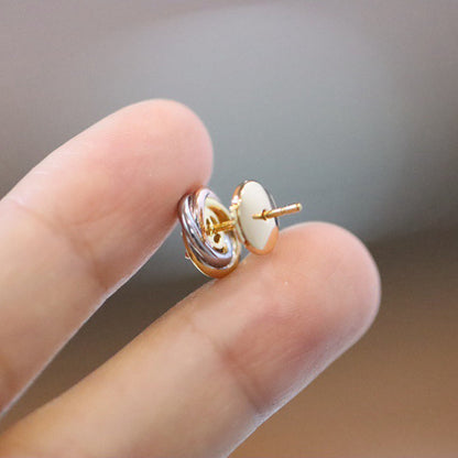 [Blue Tears Jewelry]TRINITY STUD DIAMOND EARRINGS