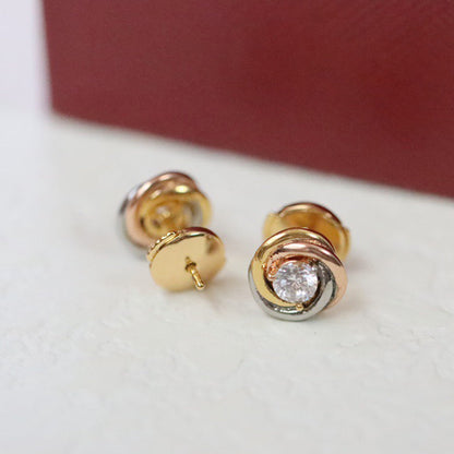 [Blue Tears Jewelry]TRINITY STUD DIAMOND EARRINGS