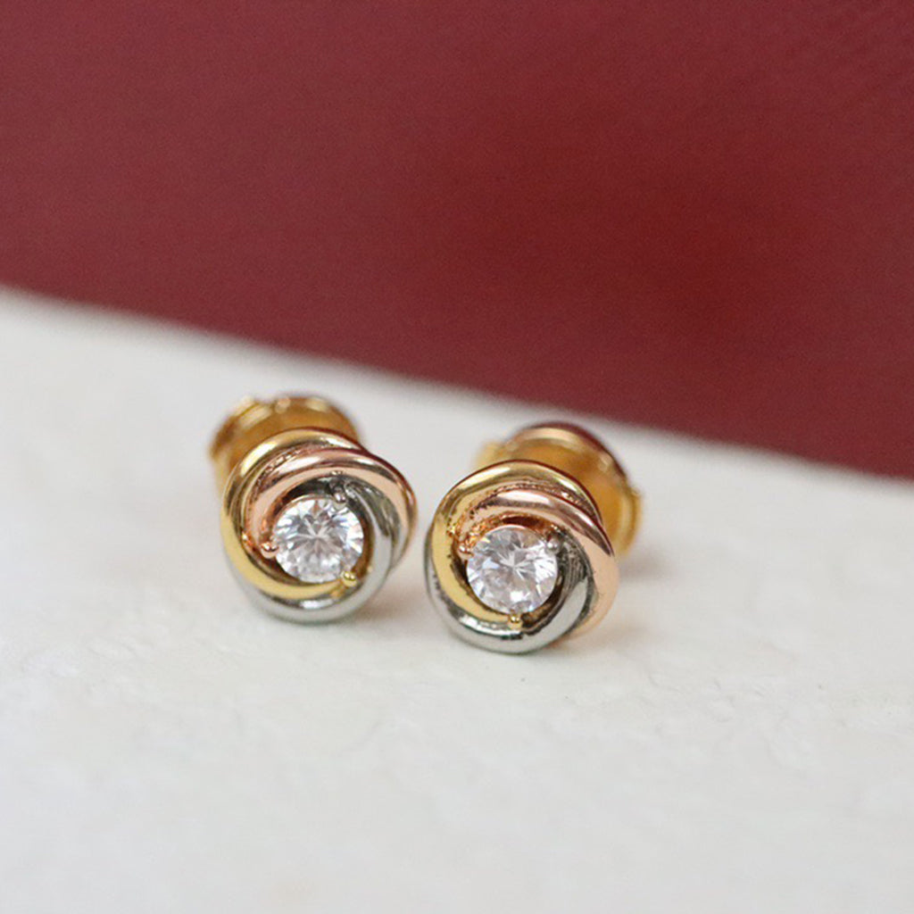 [Blue Tears Jewelry]TRINITY STUD DIAMOND EARRINGS