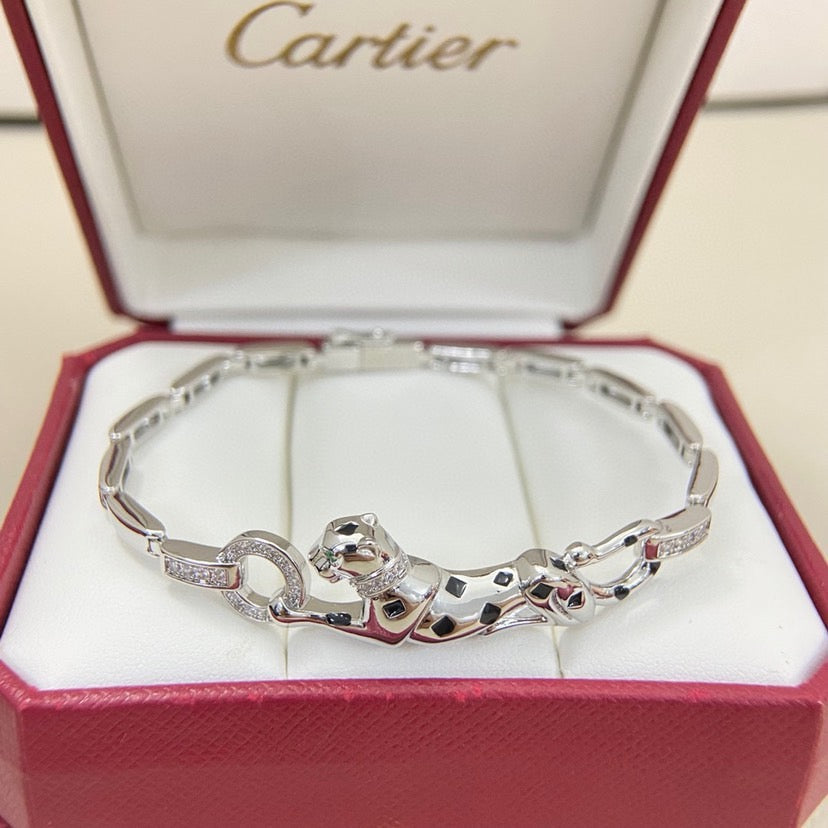 [Blue Tears Jewelry]PANTHERE HALF DIAMOND ON CHAIN BRACELET