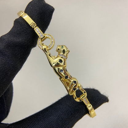 [Blue Tears Jewelry]PANTHERE HALF DIAMOND ON CHAIN BRACELET
