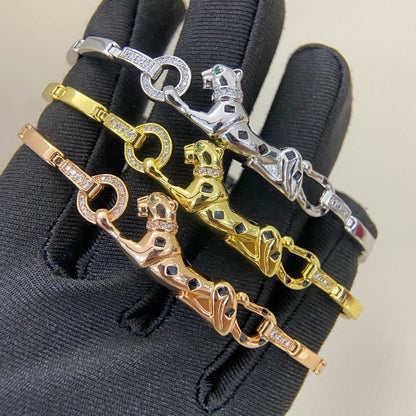 [Blue Tears Jewelry]PANTHERE HALF DIAMOND ON CHAIN BRACELET