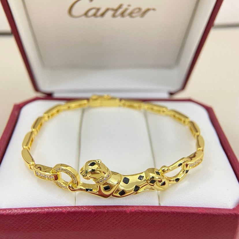 [Blue Tears Jewelry]PANTHERE HALF DIAMOND ON CHAIN BRACELET
