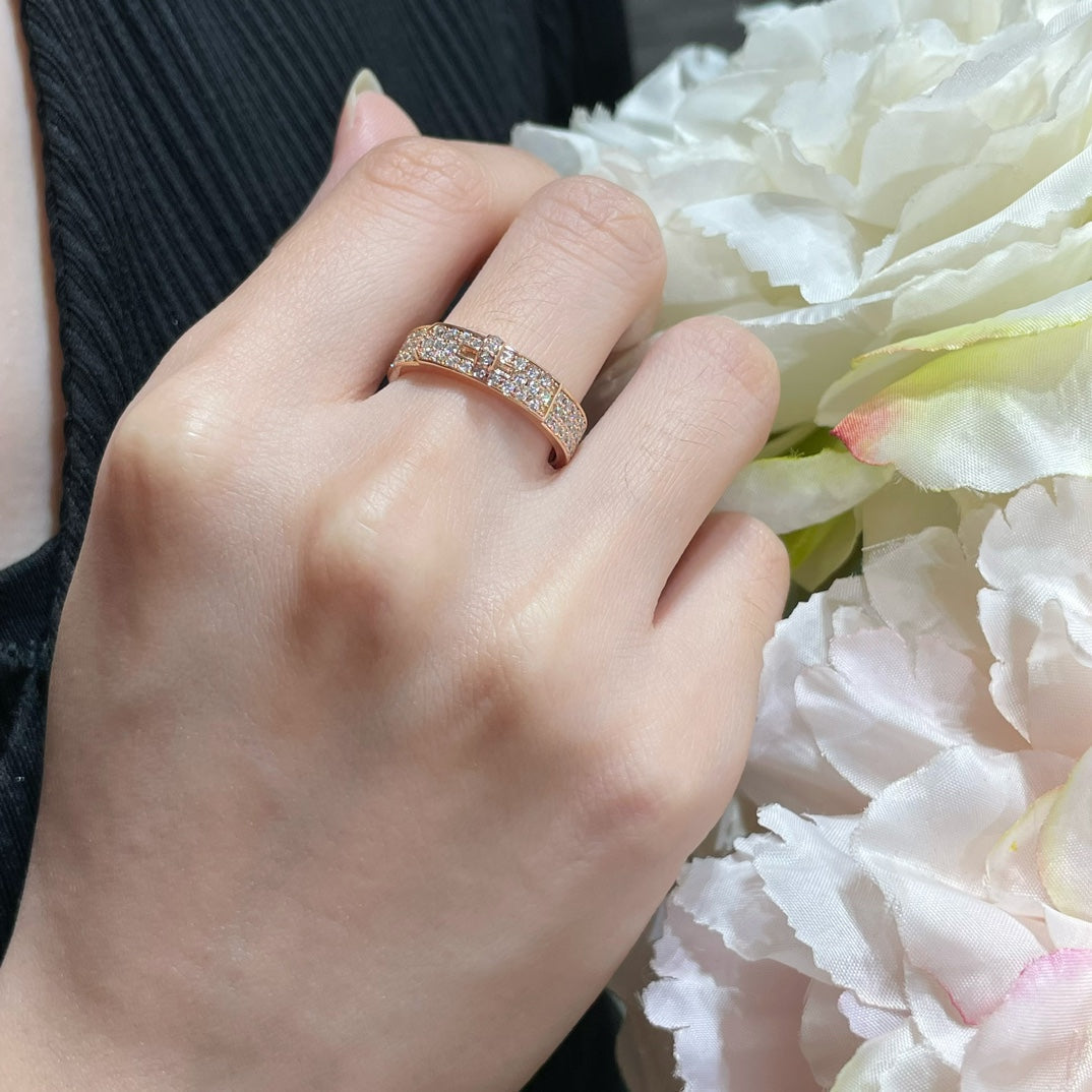 [BLAUE TRÄNEN] KELLY ROSA GOLD DIAMANTRING
