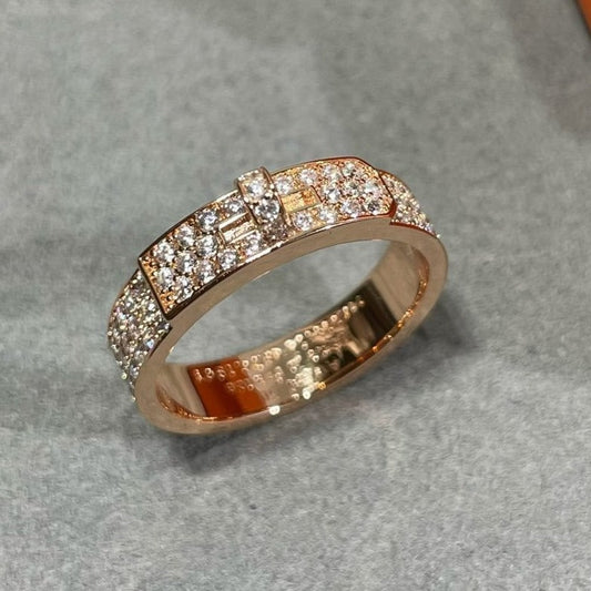 [BLAUE TRÄNEN] KELLY ROSA GOLD DIAMANTRING