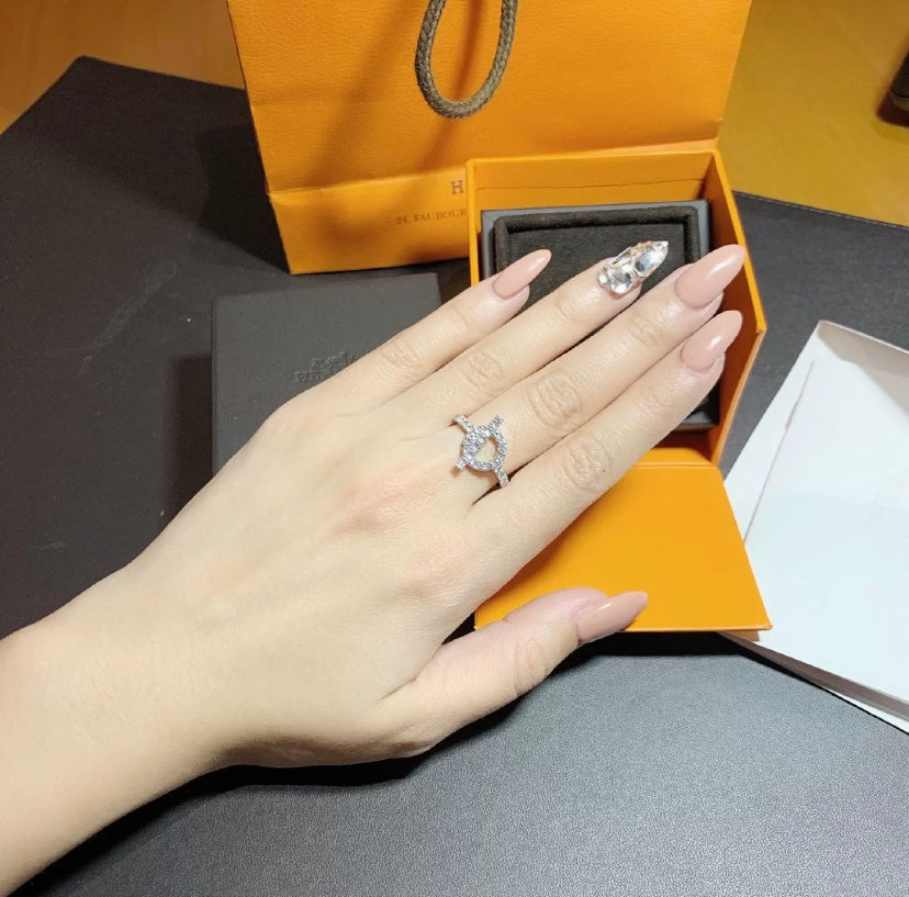 [BLAUE TRÄNEN]ECHAPPEE RING SILBER DIAMANT