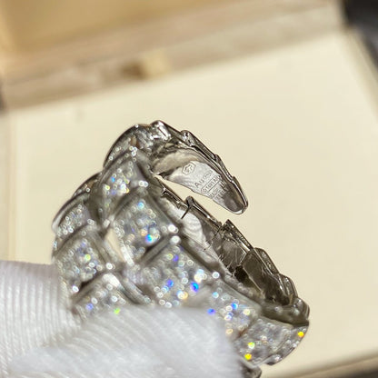 [BLUE TEARS]SERPENTI DOPPELRING SILBER MIT DIAMANTEN