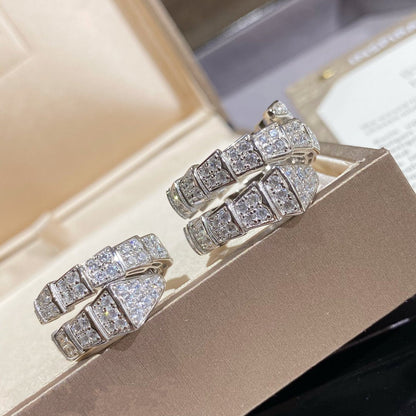 [BLUE TEARS]SERPENTI DOPPELRING SILBER MIT DIAMANTEN