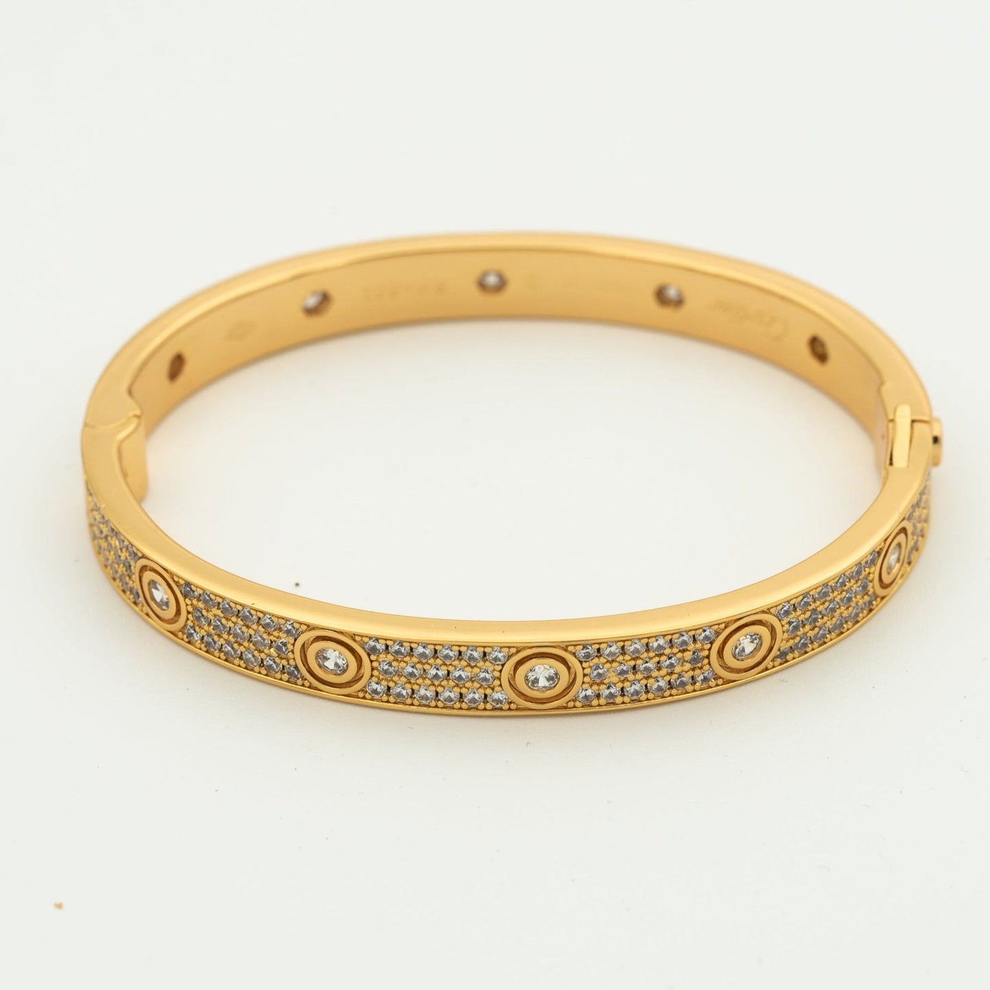 [BLAUE TRÄNEN] LIEBESARMBAND 6,1 MM DIAMANTENBESAMT MIT 10 GROSSEN DIAMANTEN