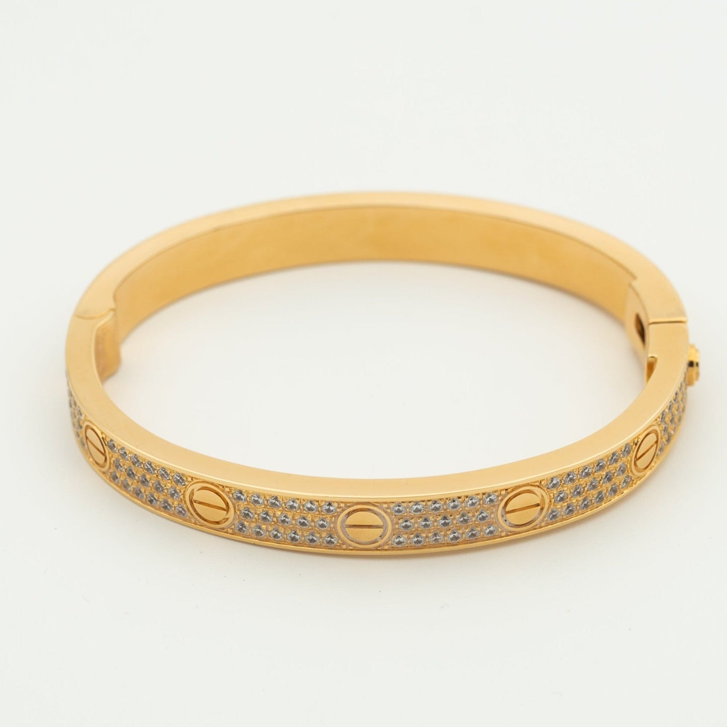 [BLAUE TRÄNEN] LIEBESARMBAND 6,1 MM MIT DIAMANTEN BESETZT 