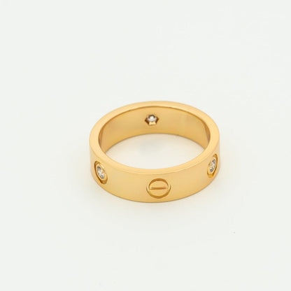 [BLAUE TRÄNEN] LIEBESRING 5,5 MM 3 DIAMANTEN ROTGOLD