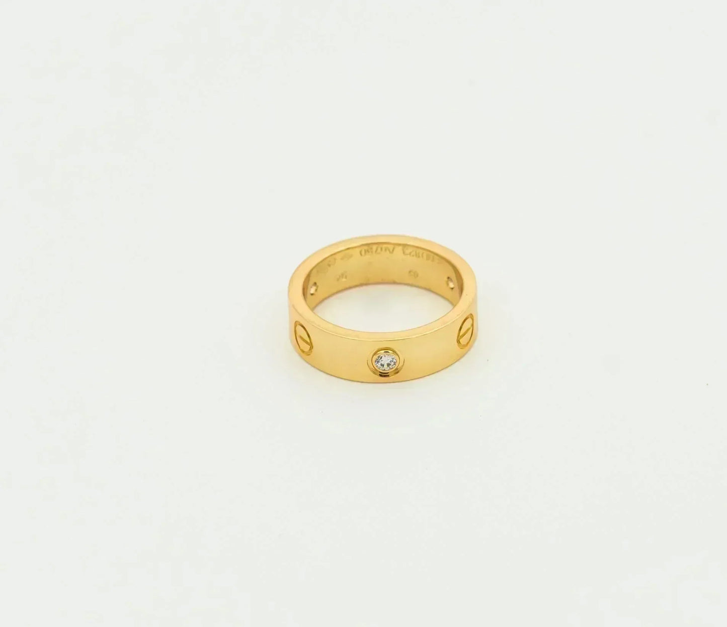 [BLAUE TRÄNEN] LIEBESRING 5,5 MM 3 DIAMANTEN GOLD