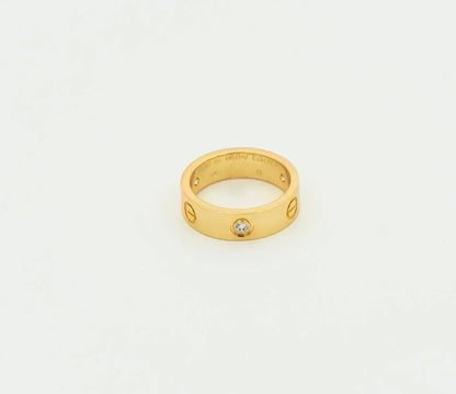 [BLAUE TRÄNEN] LIEBESRING 5,5 MM 3 DIAMANTEN GOLD