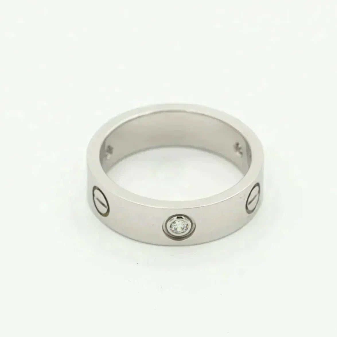 [BLAUE TRÄNEN]LIEBESRING 5,5MM 3 DIAMANTEN SILBER