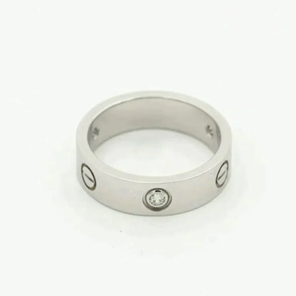 [BLAUE TRÄNEN]LIEBESRING 5,5MM 3 DIAMANTEN SILBER