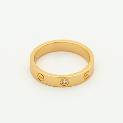 [BLAUE TRÄNEN]LIEBESRING 4MM 1 DIAMANT ROSGOLD